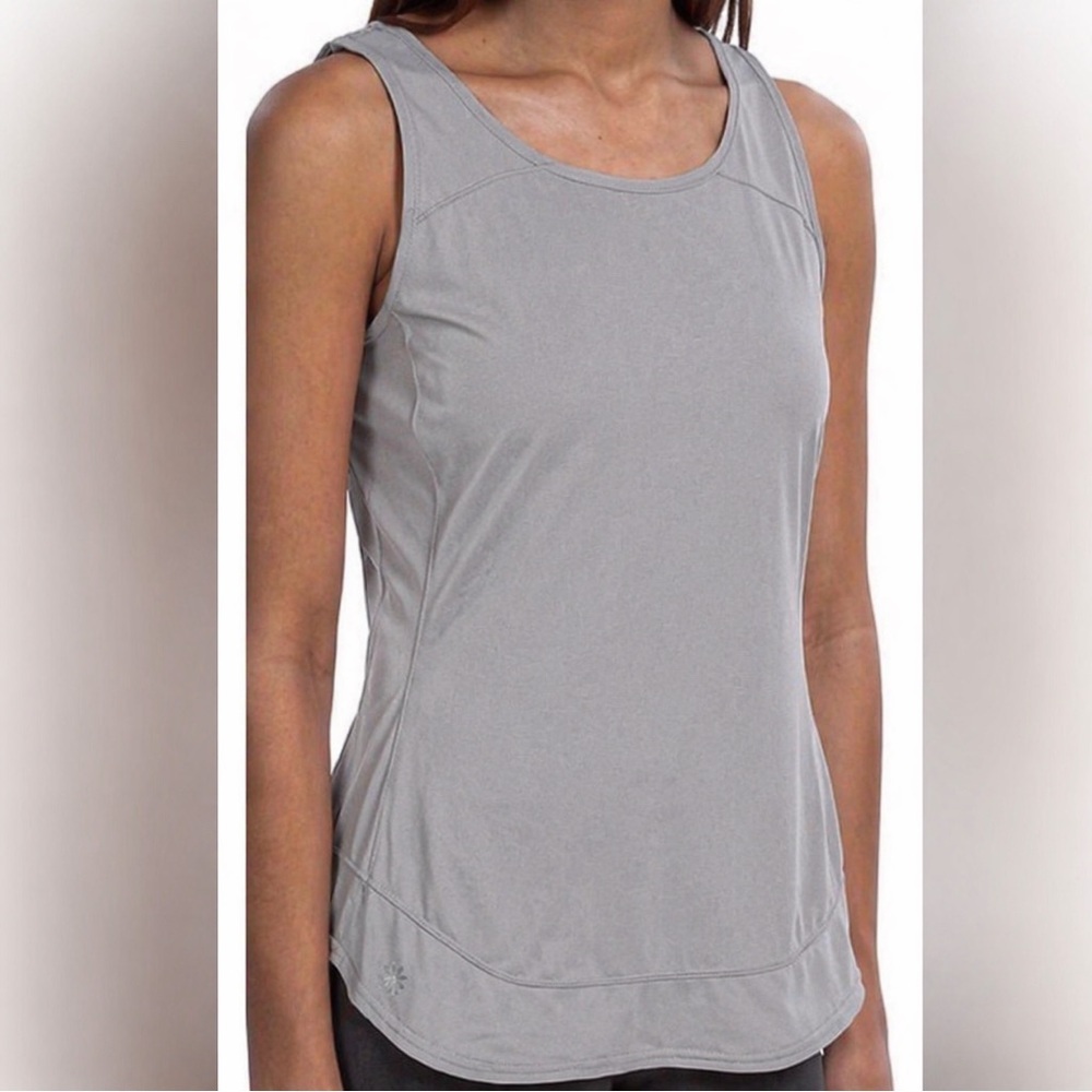 Athleta Record Breaker Womens White Workout Tank Top Sleeveless Sz Large